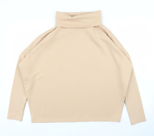 HOT!MESS Womens Beige   Basic Blouse One Size