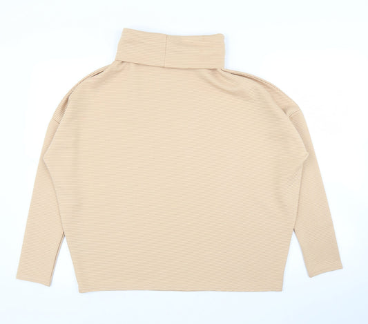 HOT!MESS Womens Beige   Basic Blouse One Size