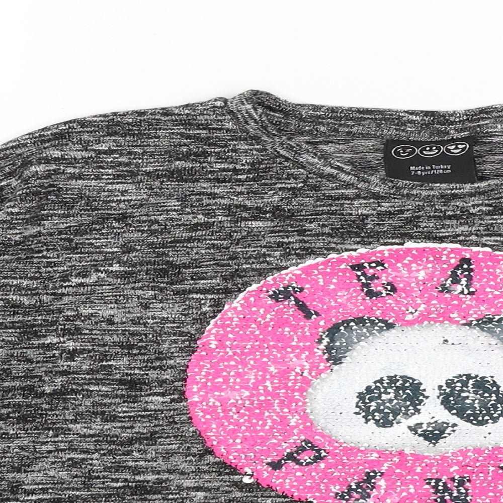 Young Dimension Girls Grey   Pullover Jumper Size 7-8 Years  - Team Panda