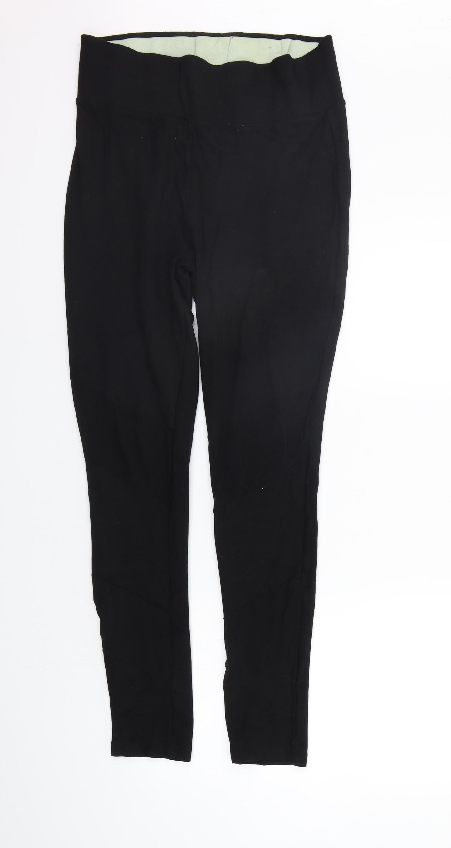 Very Womens Black Houndstooth  Jegging Trousers Size 12 L29 in - Elastic Waist Band