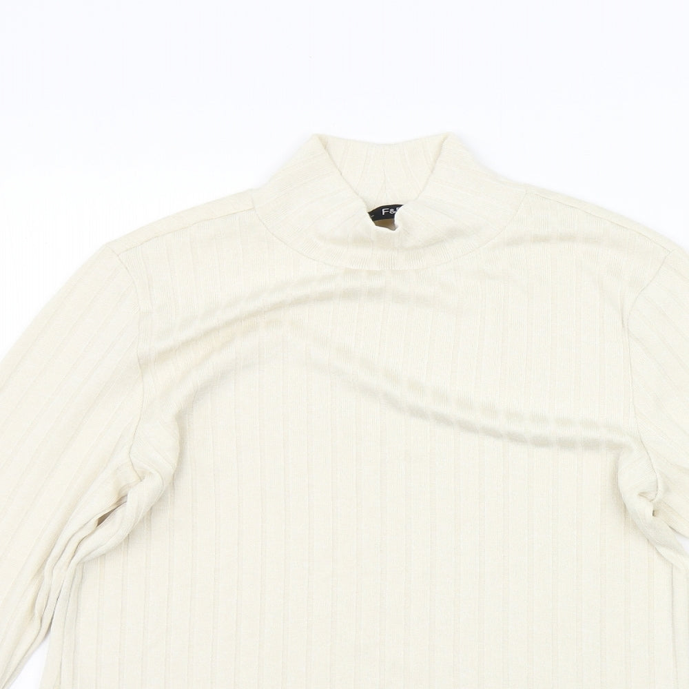 F&F Womens Beige   Pullover Jumper Size 12