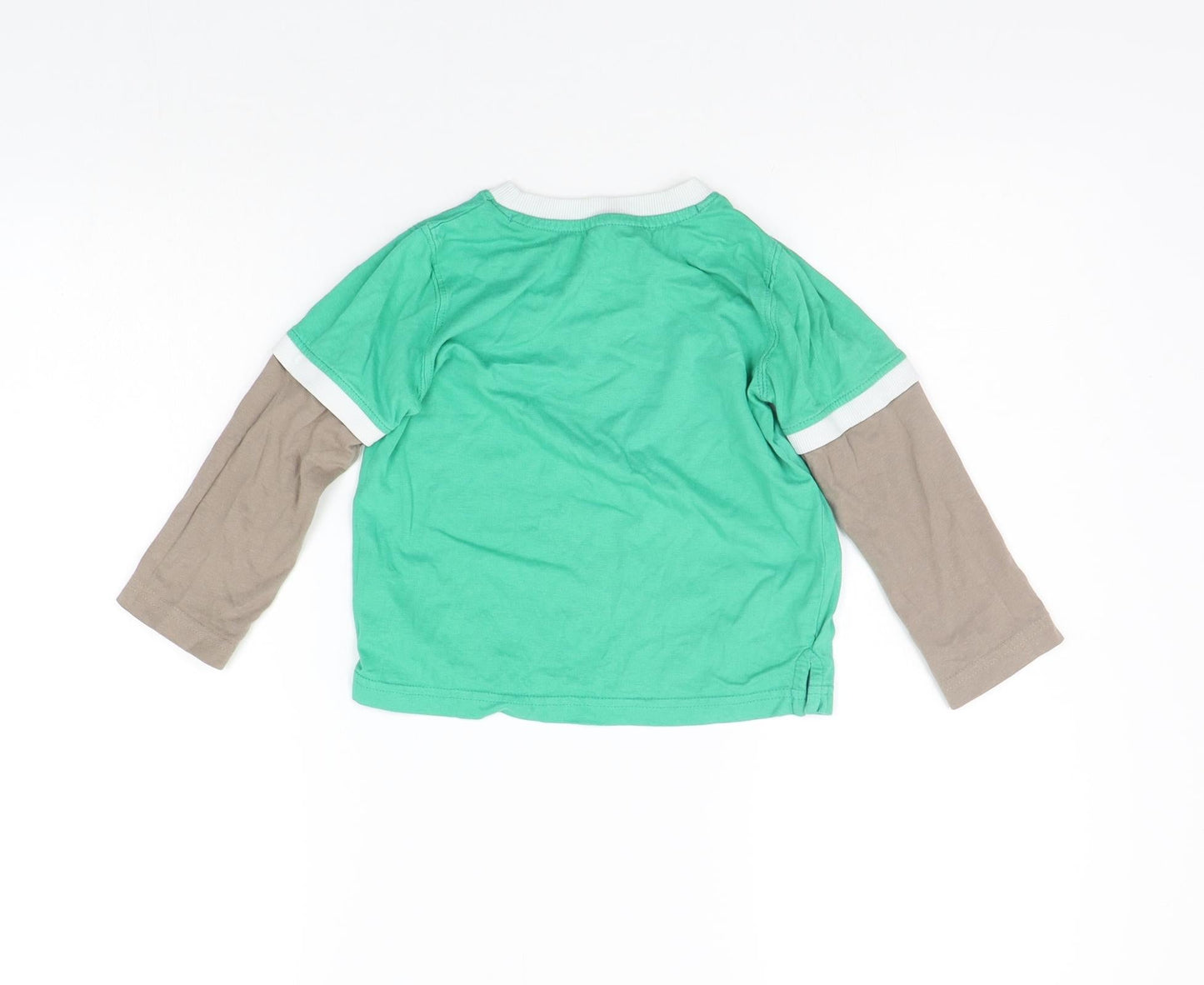 Mothercare Girls Green   Basic T-Shirt Size 24 Months