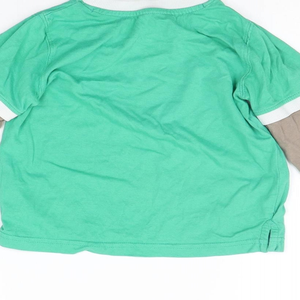 Mothercare Girls Green   Basic T-Shirt Size 24 Months
