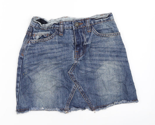 John Lewis Girls Blue  Denim Mini Skirt Size 8 Years