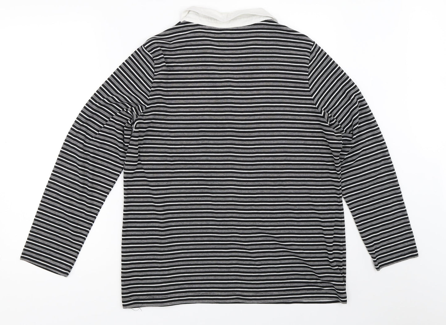 BM Womens Black Striped  Pullover Jumper Size L