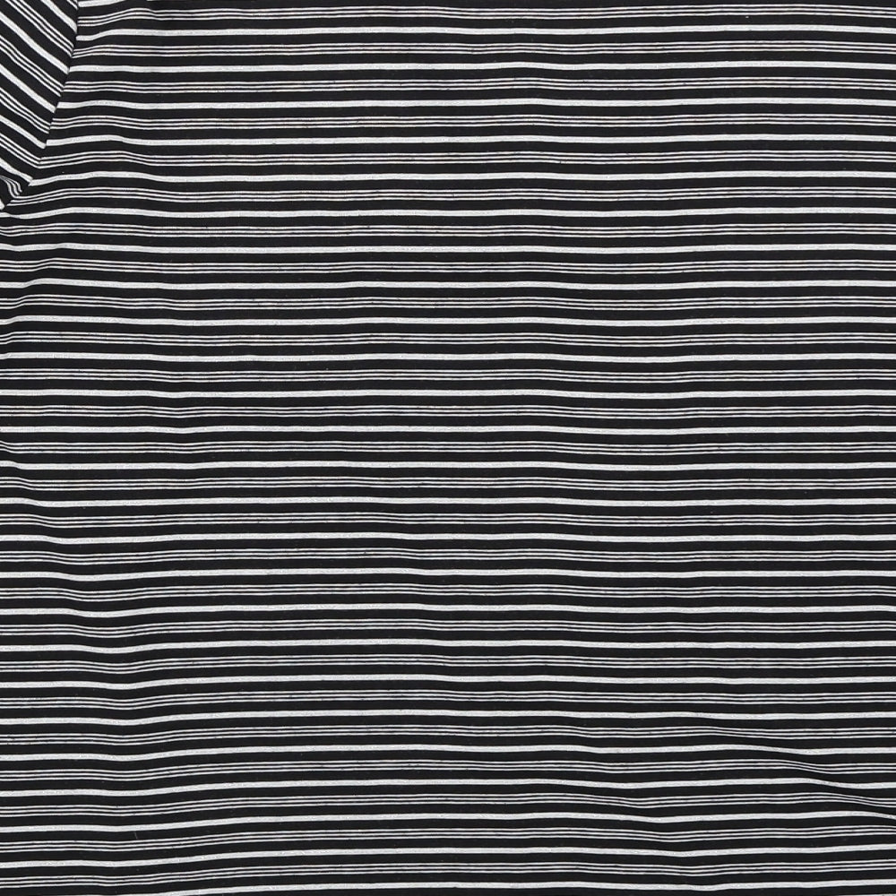 BM Womens Black Striped  Pullover Jumper Size L