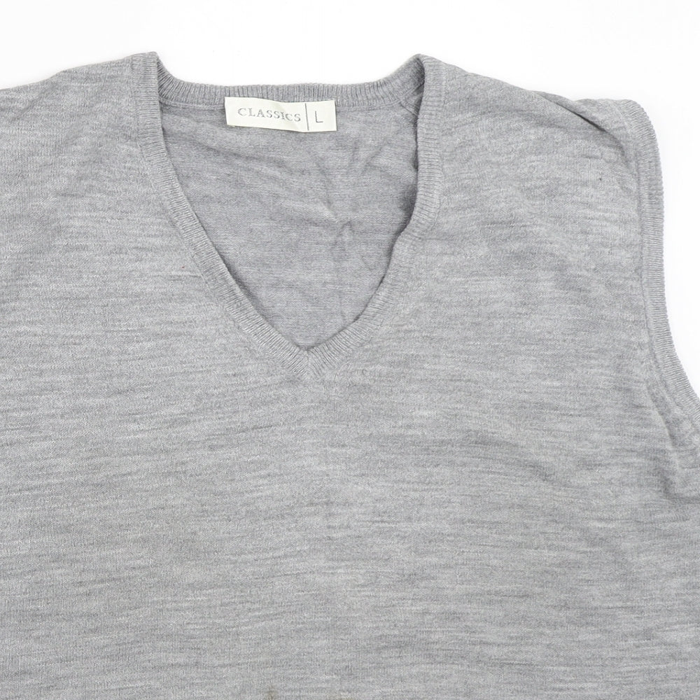 Classics Mens Grey   Vest Jumper Size L