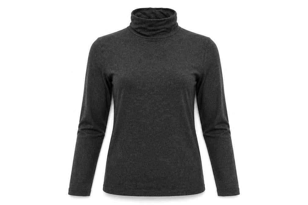 Front view of ASOS women’s grey basic t-shirt, size UK 10