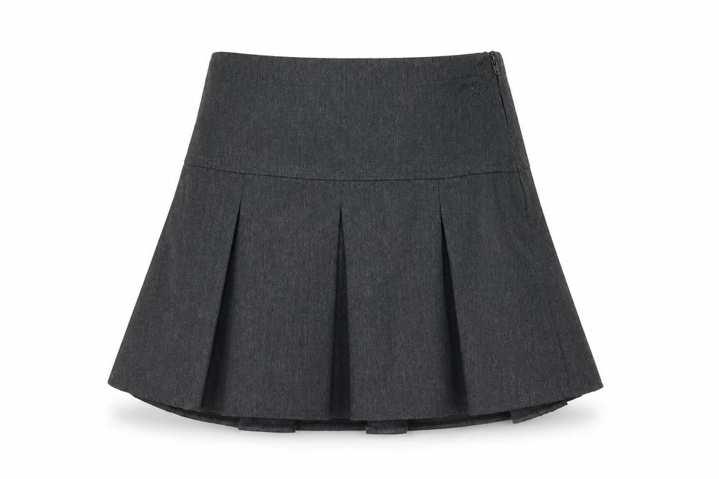 NEXT Girls Grey   Pleated Skirt Size 9 Years