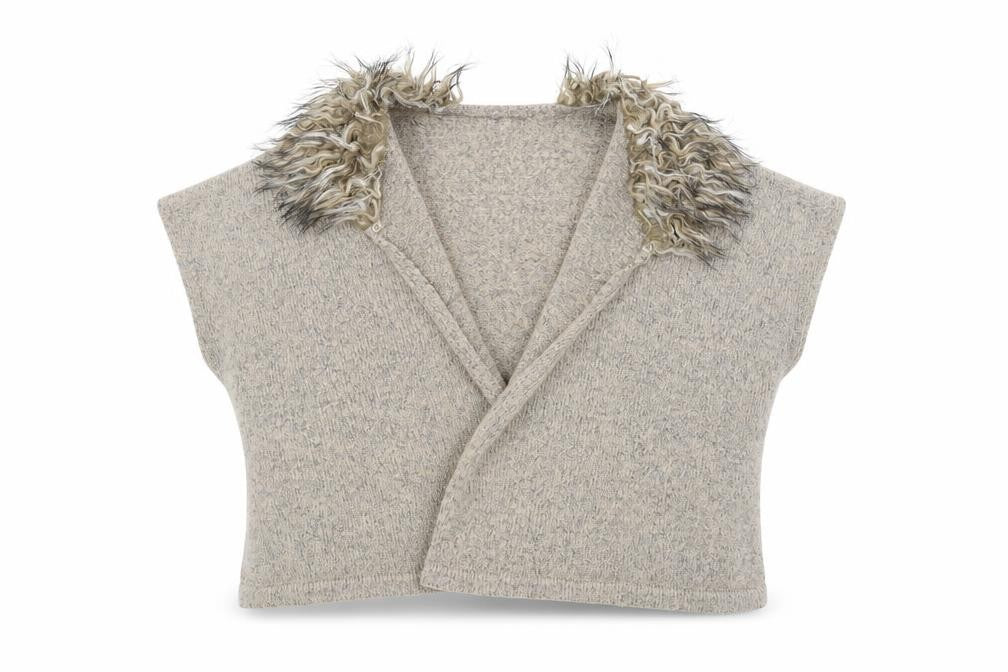 Preworn Girls Beige   Cardigan Jumper Size 7-8 Years