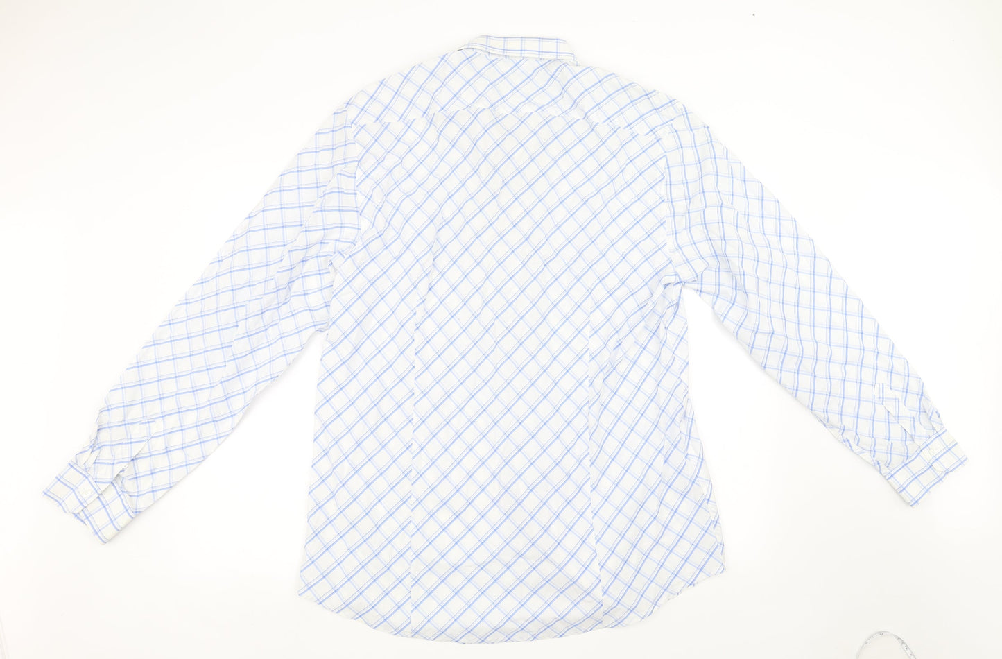 armando Mens White Check   Button-Up Size XL