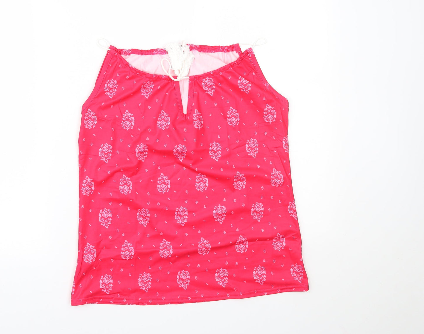 Preworn Womens Red Paisley  Basic Tank Size S