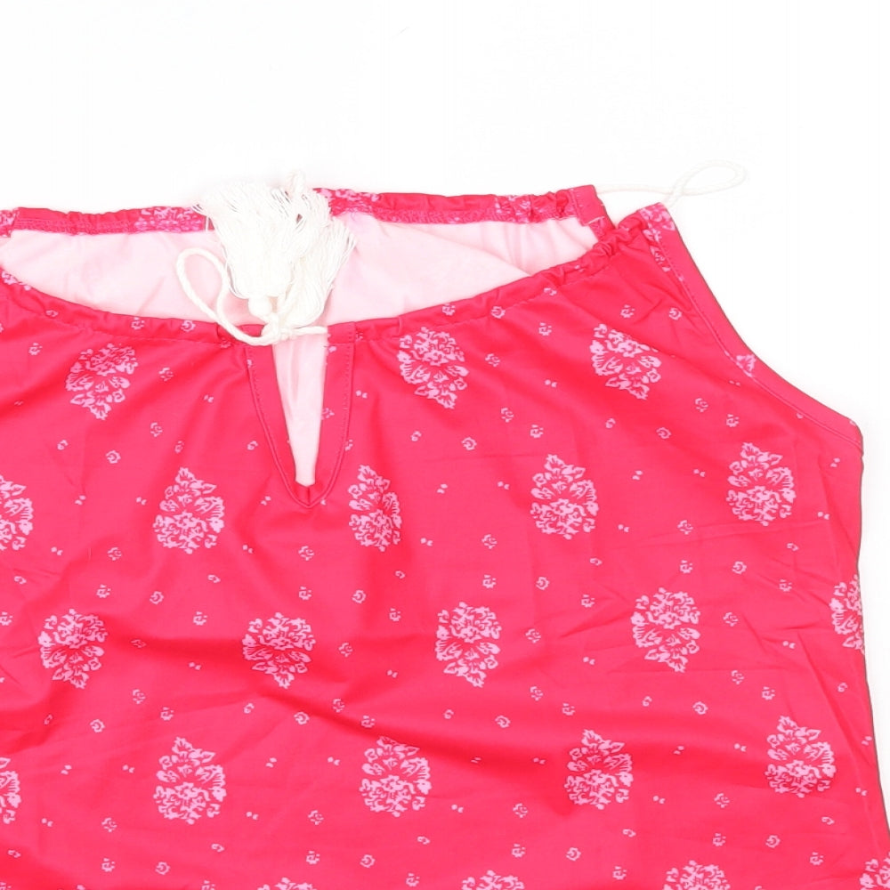 Preworn Womens Red Paisley  Basic Tank Size S