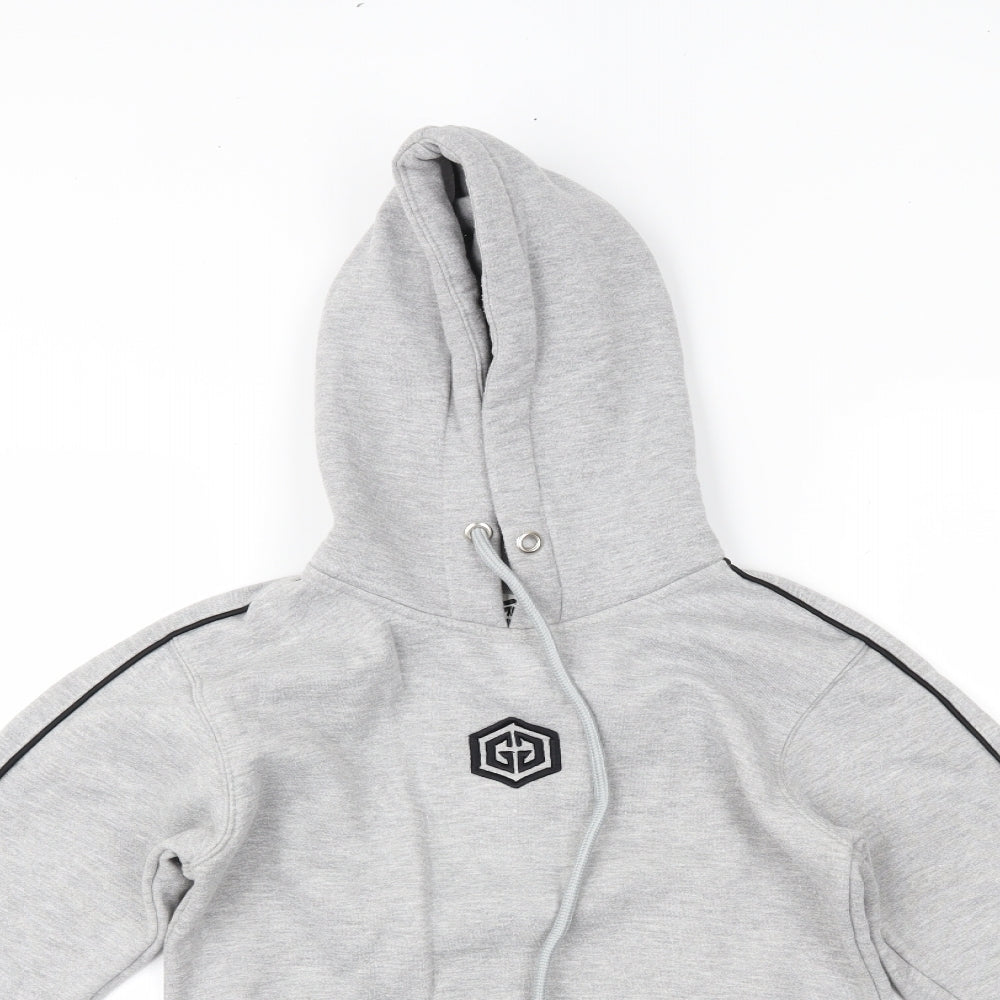 gymgarmz Womens Grey   Pullover Hoodie Size S