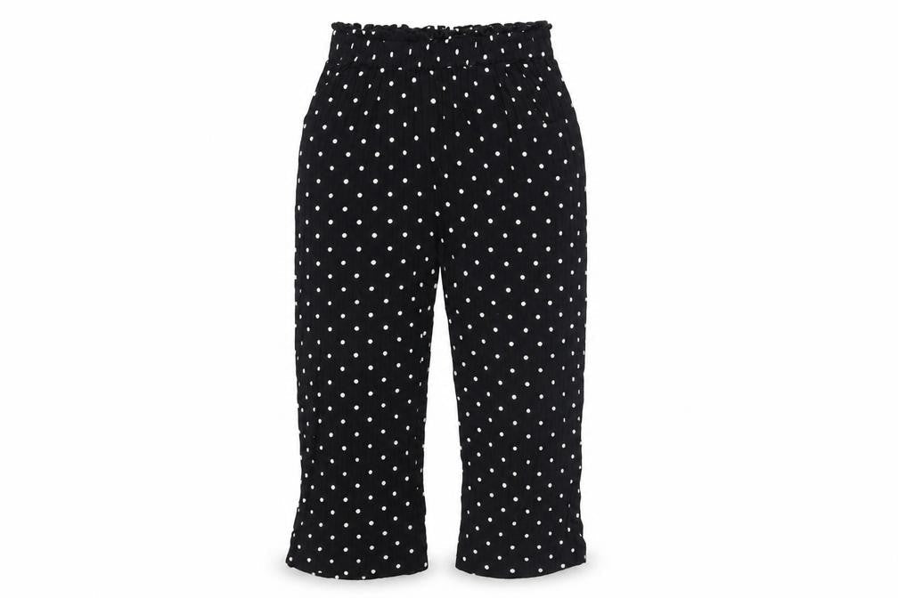 NEXT Girls Black Polka Dot  Cropped Trousers Size 9 Years