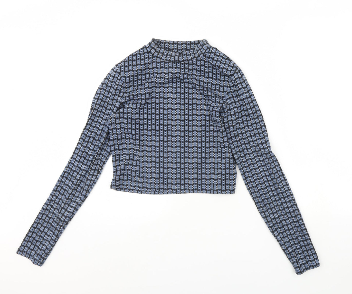 Topshop Womens Blue Geometric  Pullover Jumper Size 12