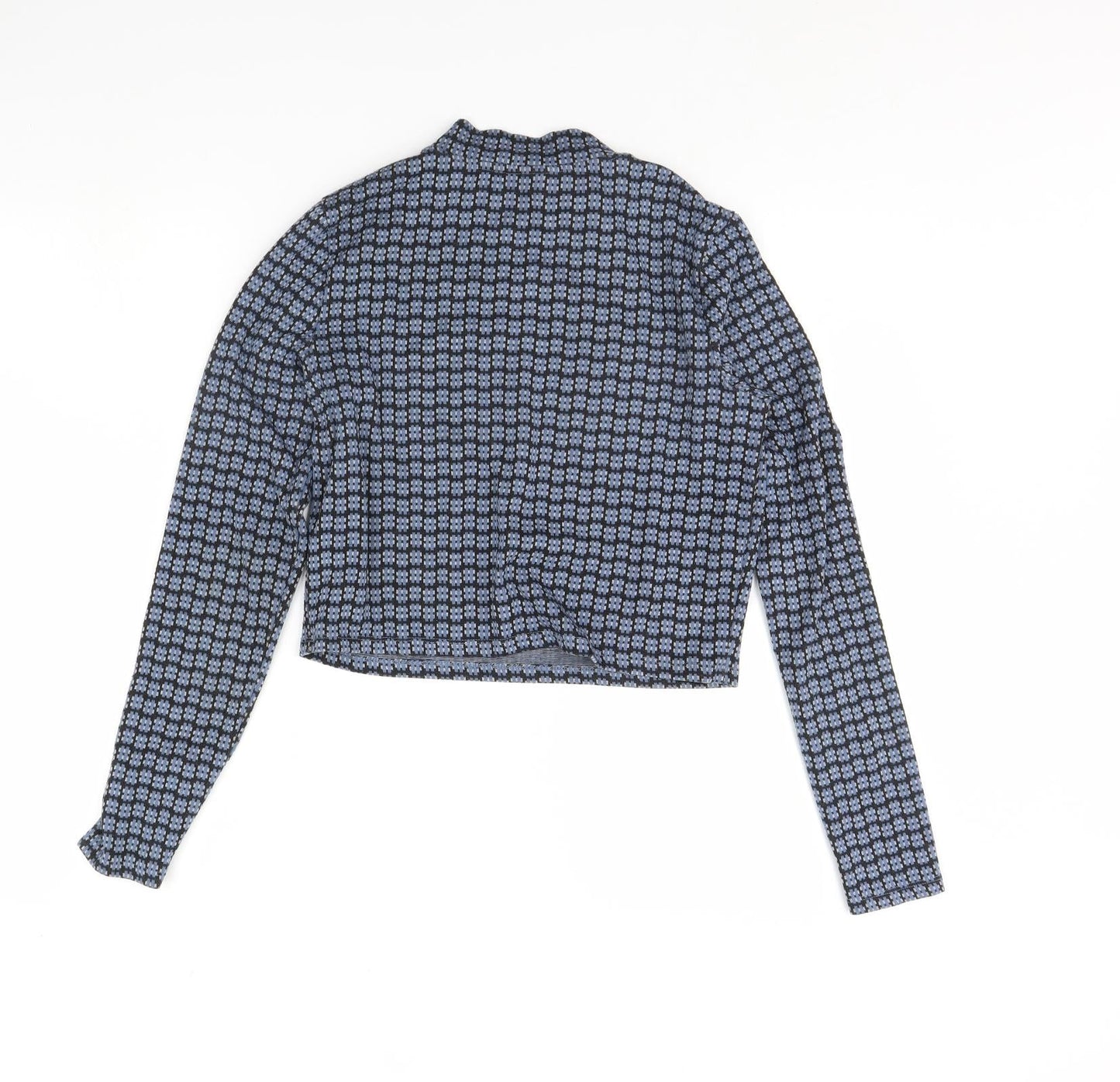 Topshop Womens Blue Geometric  Pullover Jumper Size 12