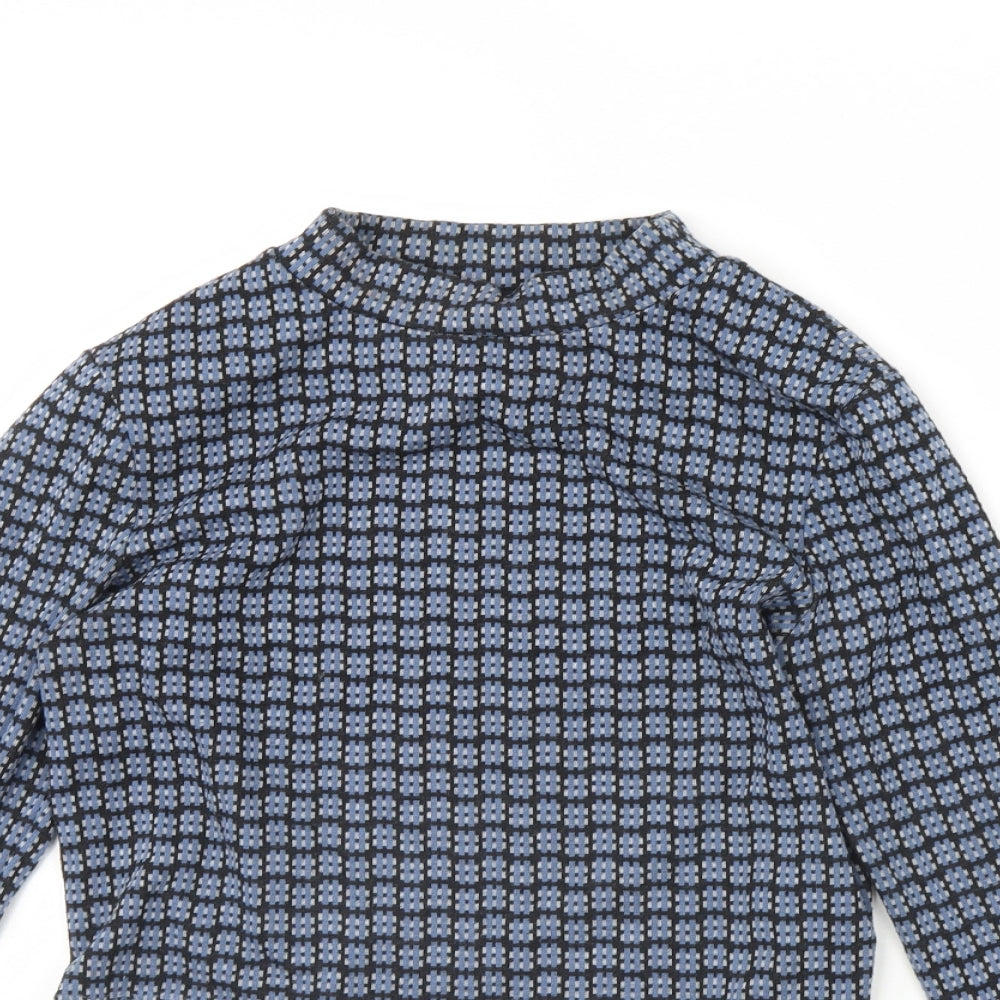 Topshop Womens Blue Geometric  Pullover Jumper Size 12