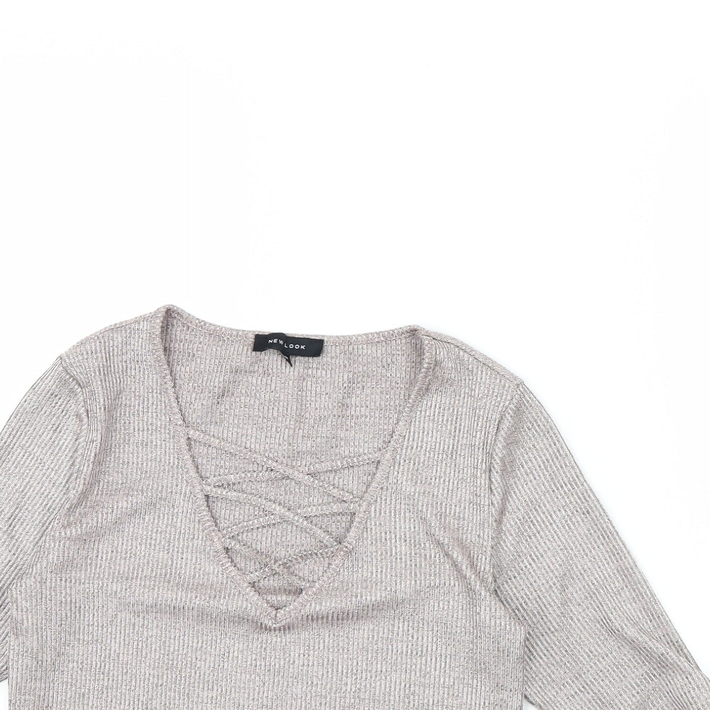 New Look Womens Pink   Cropped Blouse Size 12