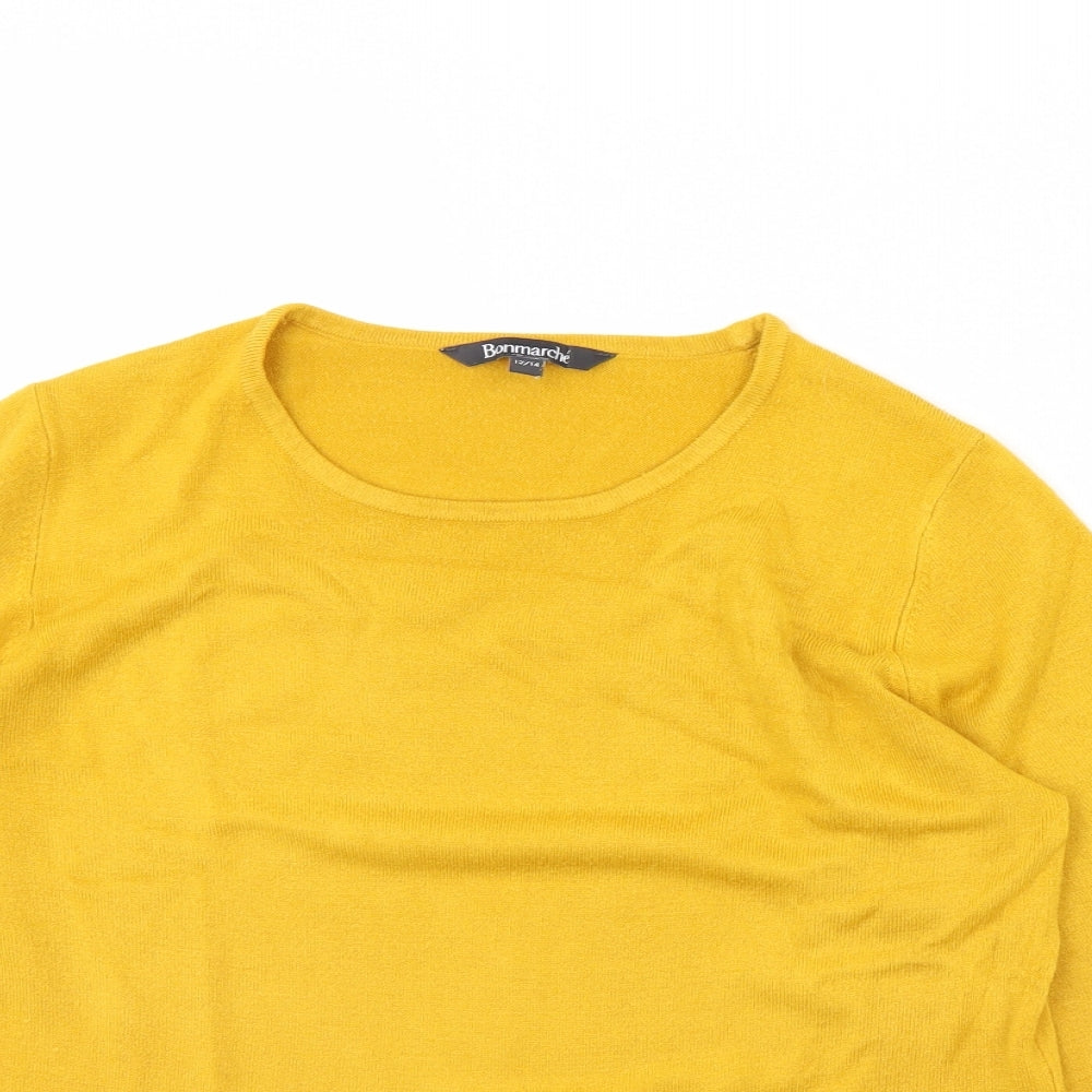 Bonmarché Womens Yellow   Pullover Jumper Size 12
