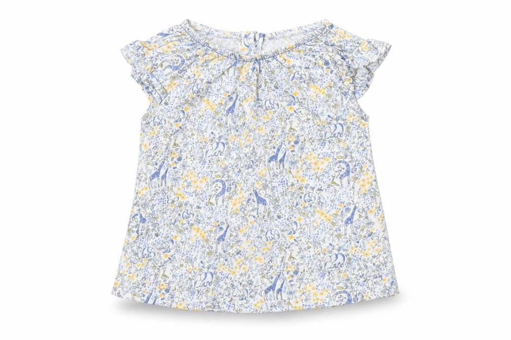 Front view of Next girls’ white basic t-shirt, size 3-6, months