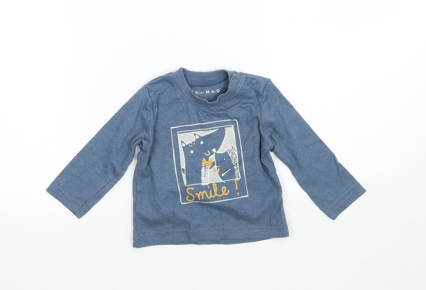 Nutmeg Boys Blue   Basic T-Shirt Size 6-9 Months