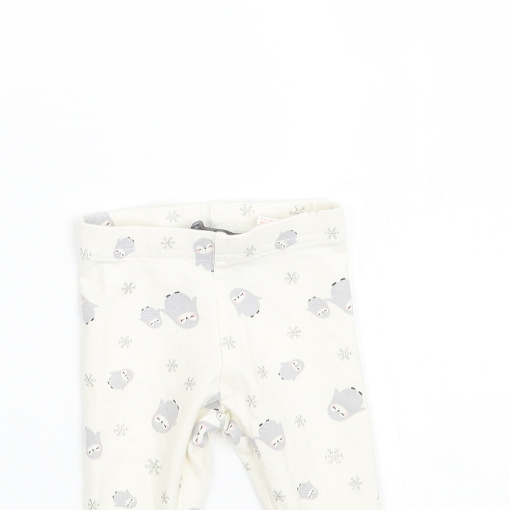 Primark Girls White   Capri Leggings Size 3-6 Months