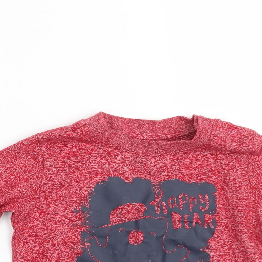 Nutmeg Boys Red   Basic T-Shirt Size 3-6 Months