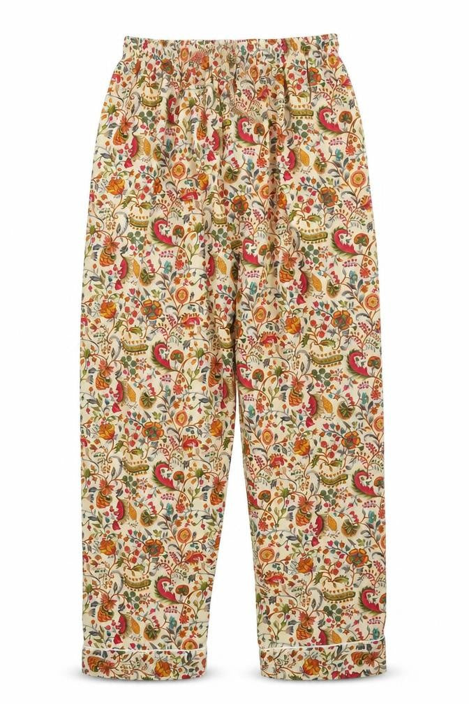 Preworn Womens Beige Floral  Bloomer Trousers Size 8 L29 in