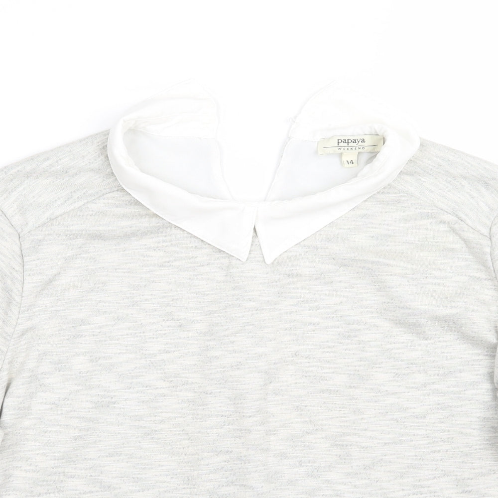 Papaya Womens Grey   Pullover Jumper Size 14