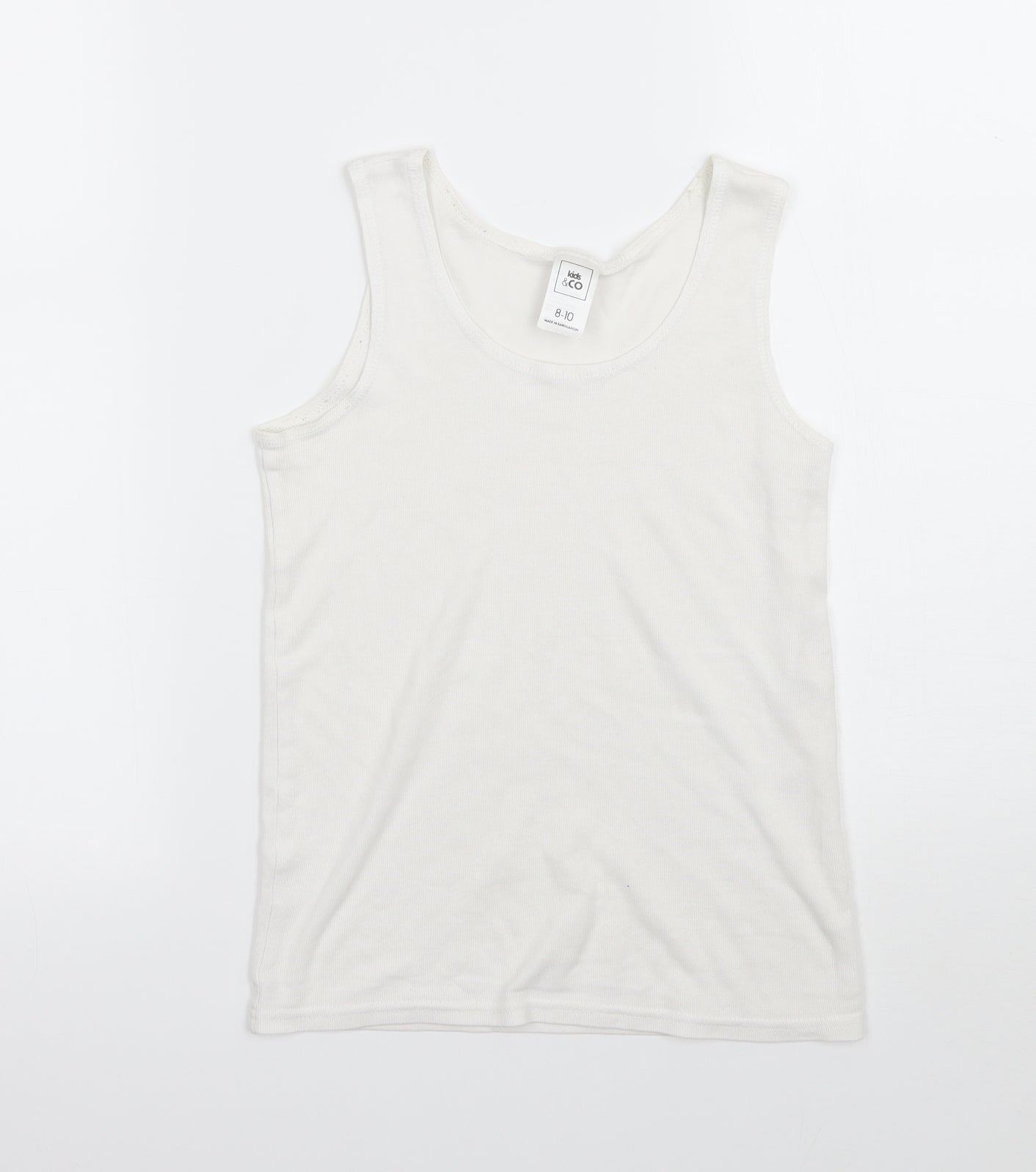 Kids & co Girls White   Basic Tank Size 9 Years