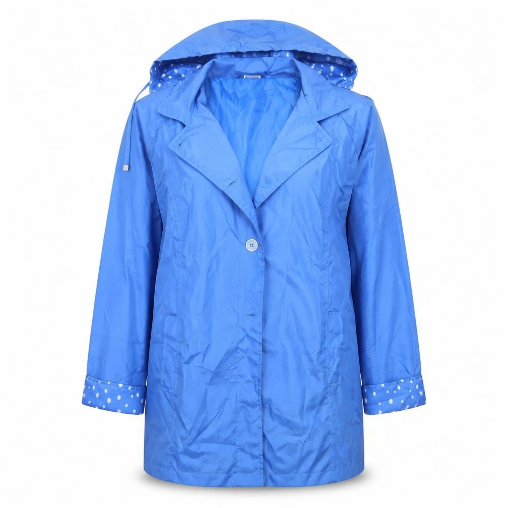 Anne De Lancay Womens Blue   Jacket Coat Size 14