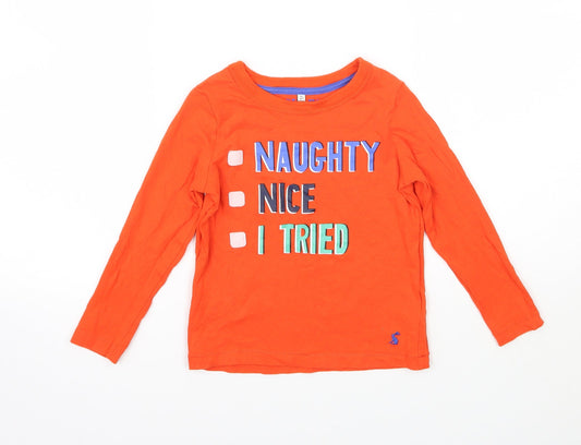 Joules Boys Orange   Basic T-Shirt Size 4 Years