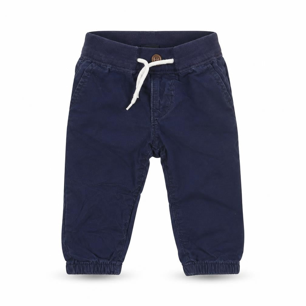 Front view of Gap Baby Blue Jogger Trousers, size 9-12, Months