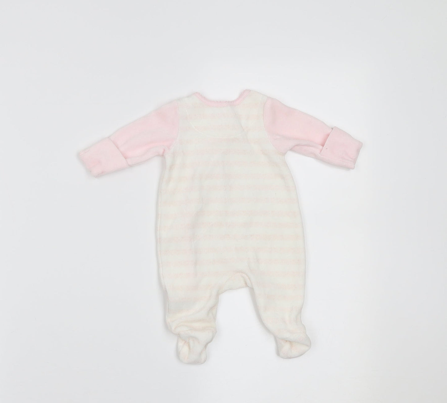 Mothercare Girls Pink Striped  Babygrow One-Piece Size Newborn