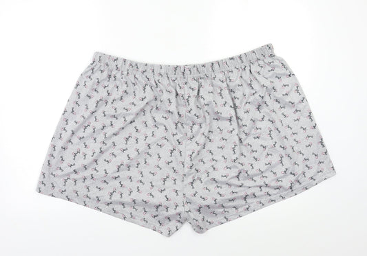 Preworn Womens Grey Geometric   Pyjama Pants Size 3XL