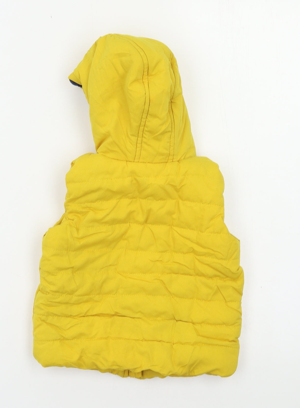 F&F Baby Yellow   Puffer Jacket Waistcoat Size 12 Months