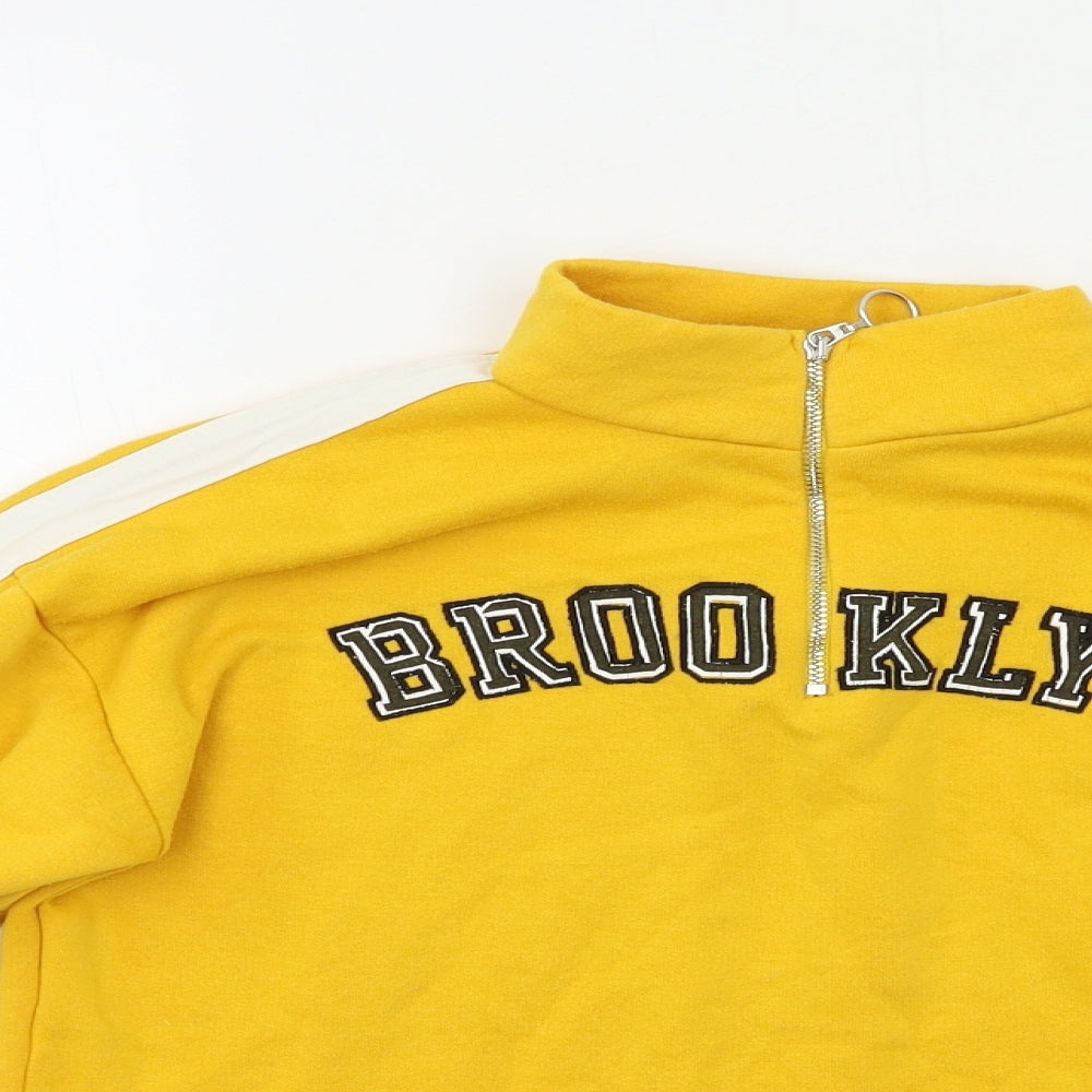 Candy Couture Womens Yellow   Pullover Sweatshirt Size 10