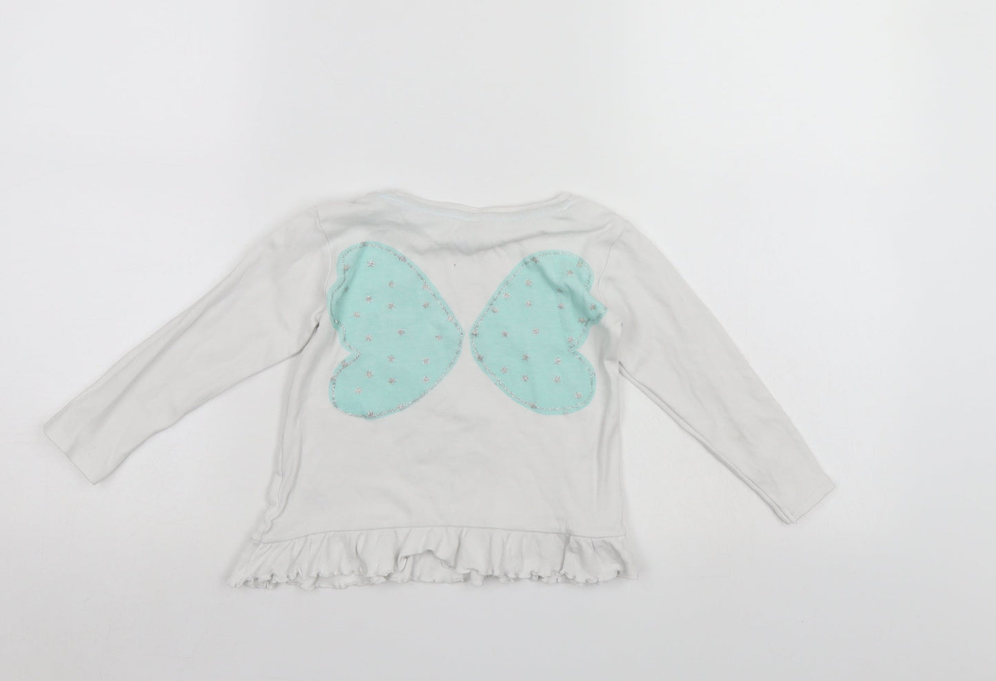 Dunnes Stores Girls White   Tunic Jumper Size 2-3 Years