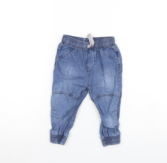 Nutmeg  Blue  Denim Jogger Jeans Size 12-18 Months  - Elastic Waist