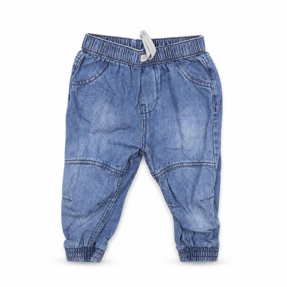 Nutmeg  Blue  Denim Jogger Jeans Size 12-18 Months  - Elastic Waist