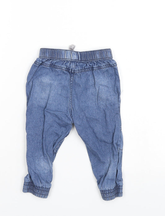 Nutmeg  Blue  Denim Jogger Jeans Size 12-18 Months  - Elastic Waist