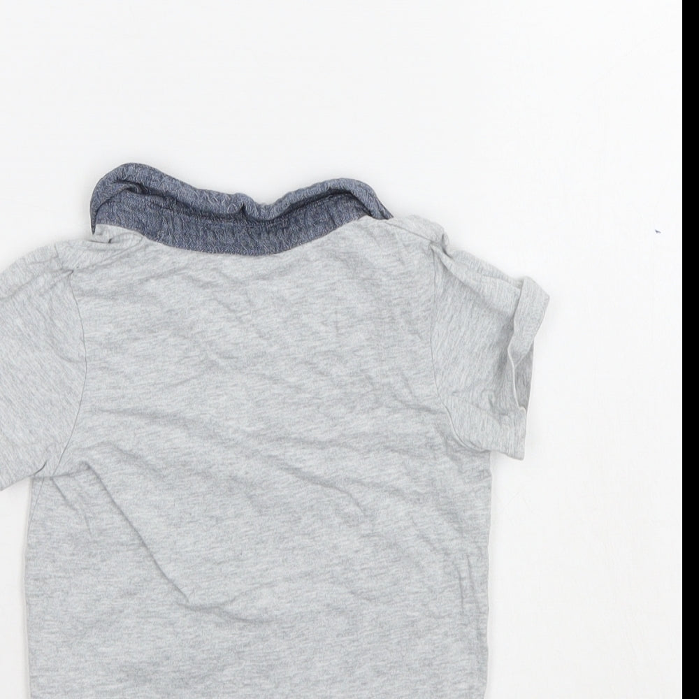Disney Boys Grey   Basic Polo Size 12-18 Months