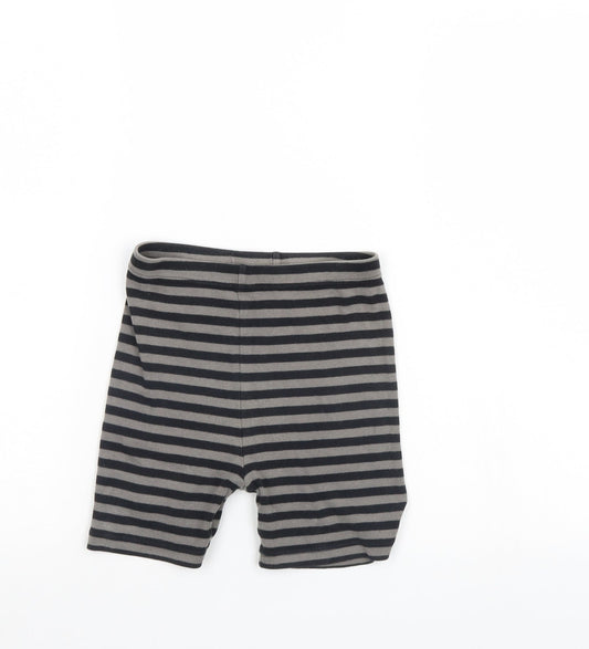 Kirkland Boys Black Striped  Sweat Shorts Size 7 Years