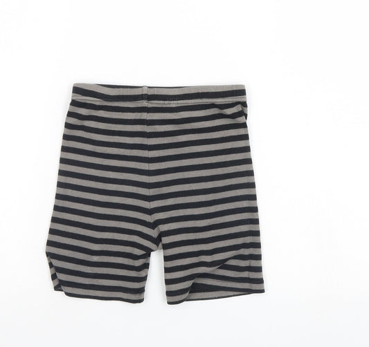 Kirkland Boys Black Striped  Sweat Shorts Size 7 Years