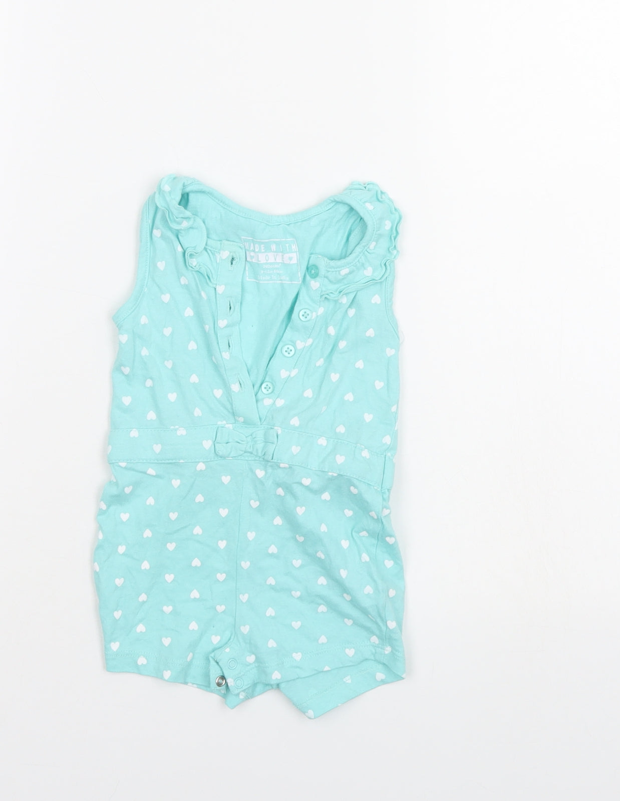Made with love Girls Blue   Shorts One-Piece Size 9-12 Months
