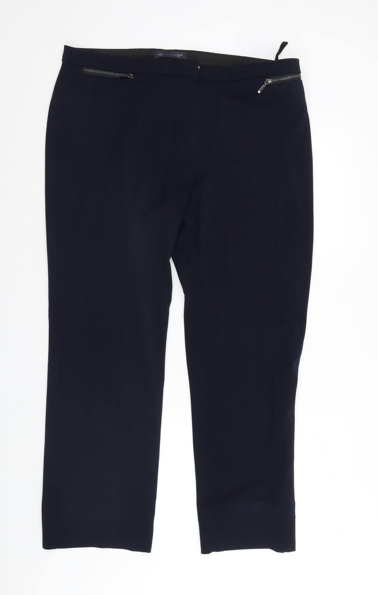 M&S Womens Blue   Sweatpants Trousers Size 16 L28 in