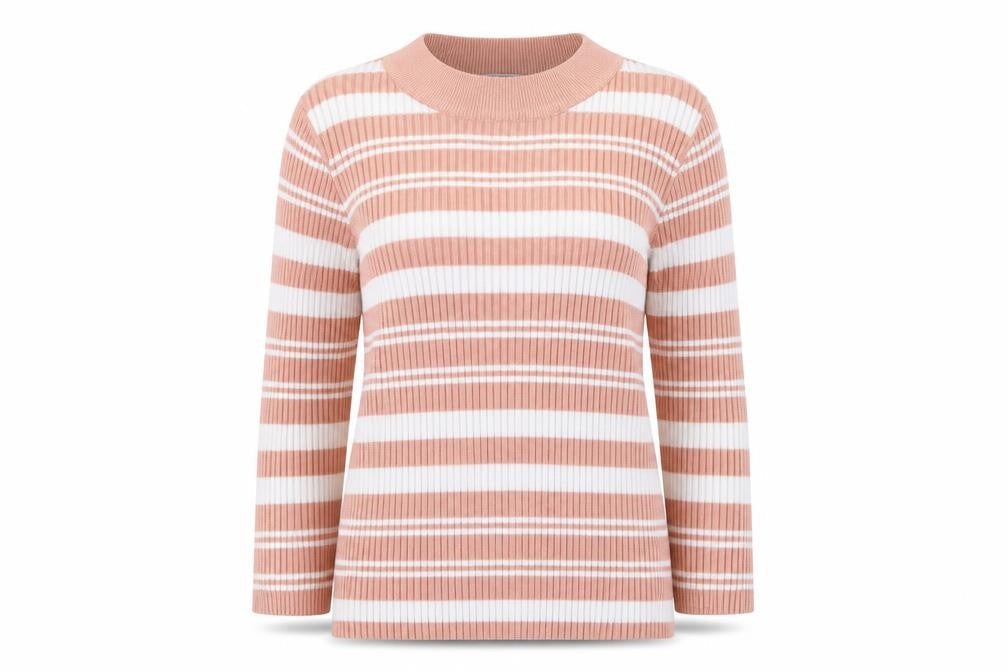 Brave Soul Womens Pink Striped  Pullover Jumper Size 14