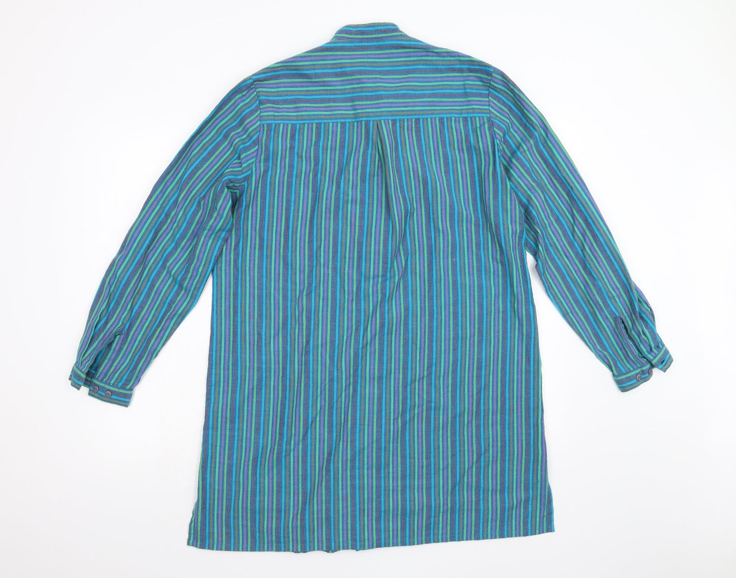 DW Shop Mens Green Striped   Button-Up Size 40