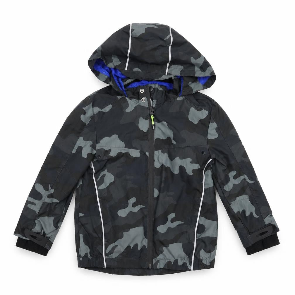 Front view of Urban girls’ multicoloured camouflage anorak jacket, size 6-7, years